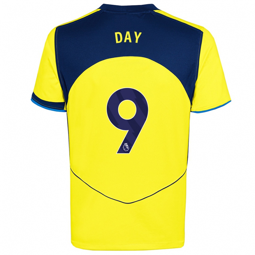 ילדים Frankie Day #9 צהוב נייבי ג'רזי קיט שלישי 2025/26 חולצה קצרה