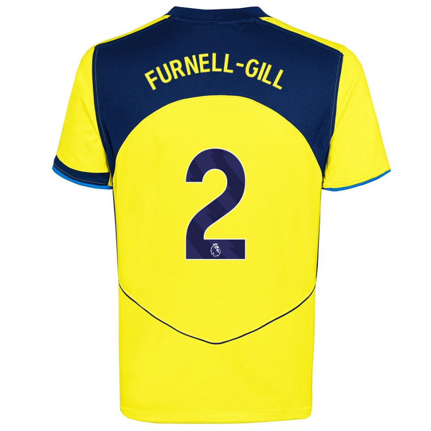 ילדים לוקה פרנל-גיל #2 צהוב נייבי ג'רזי קיט שלישי 2025/26 חולצה קצרה