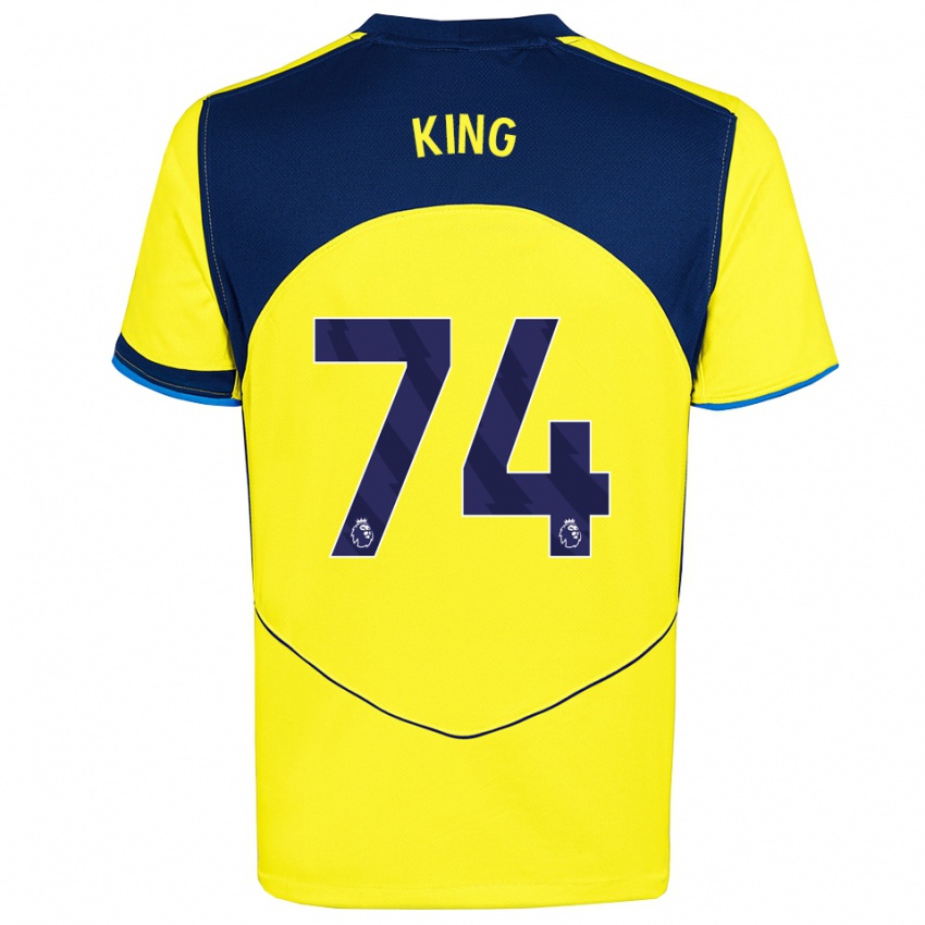 ילדים מייסון קינג #74 צהוב נייבי ג'רזי קיט שלישי 2025/26 חולצה קצרה