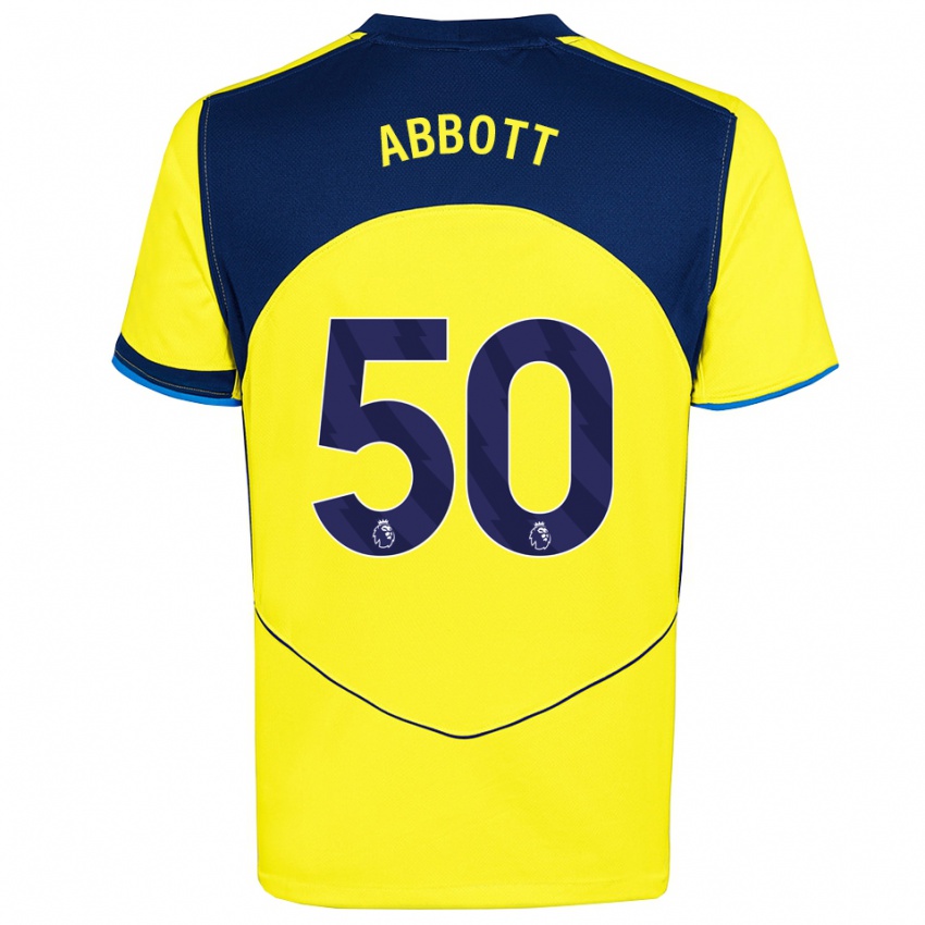 ילדים George Abbott #50 צהוב נייבי ג'רזי קיט שלישי 2025/26 חולצה קצרה