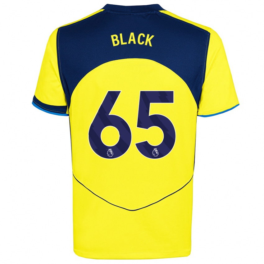 ילדים ליאו שחור #65 צהוב נייבי ג'רזי קיט שלישי 2025/26 חולצה קצרה