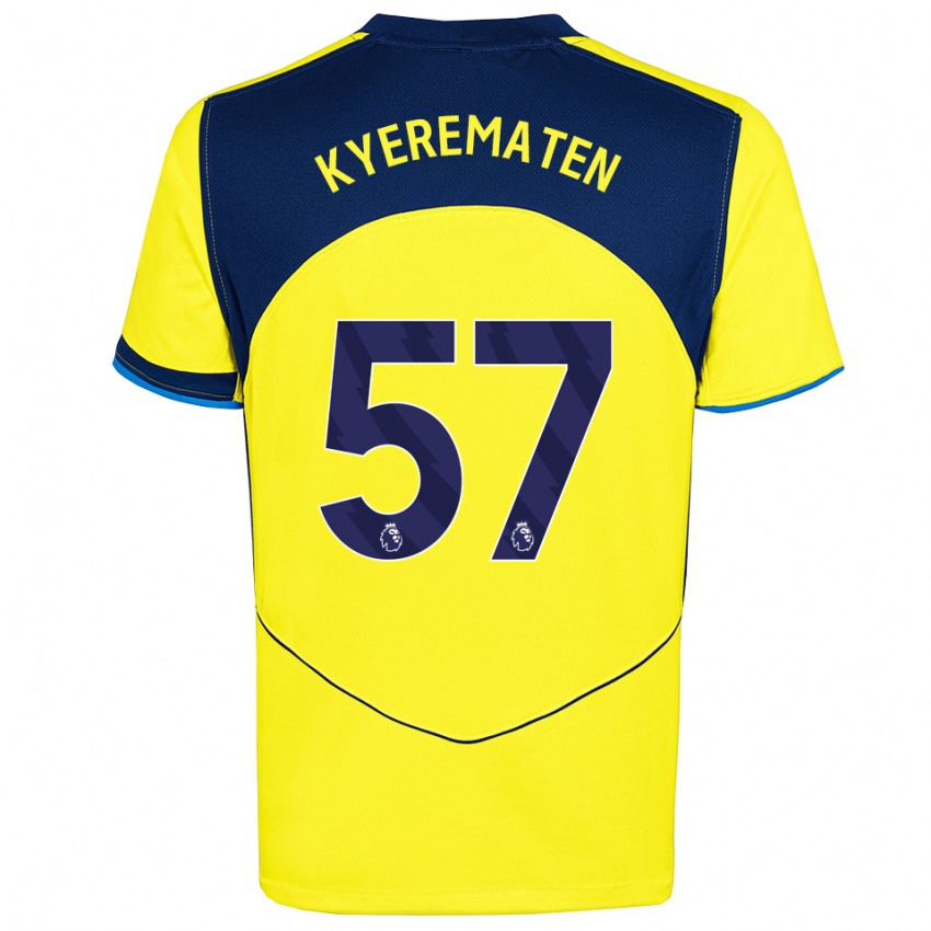 ילדים Rio Kyerematen #57 צהוב נייבי ג'רזי קיט שלישי 2025/26 חולצה קצרה