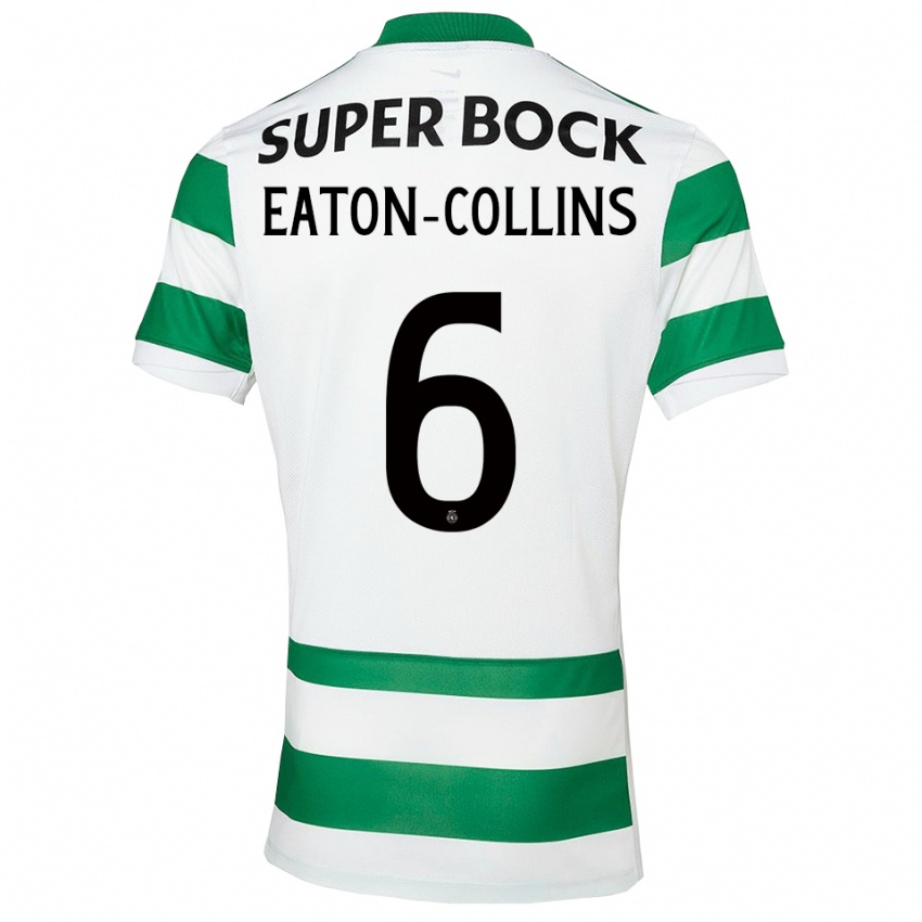 גברים ג'ורג'יה איטון-קולינס #6 ירוק לבן ג'רזי ביתית 2025/26 חולצה קצרה
