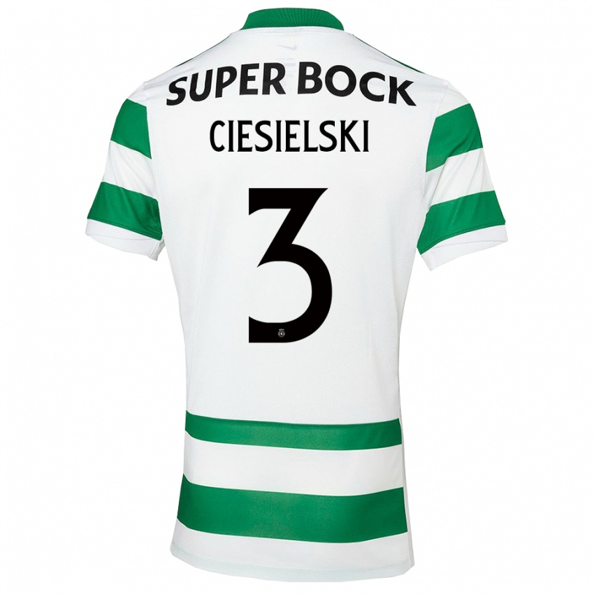 גברים Daniel Ciesielski #3 ירוק לבן ג'רזי ביתית 2025/26 חולצה קצרה