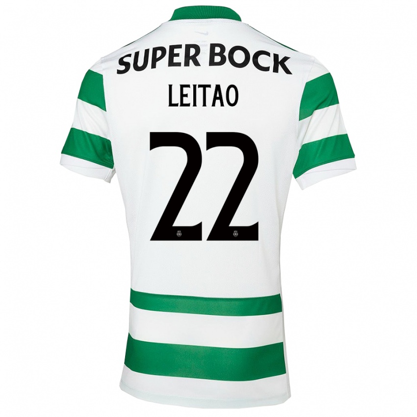 גברים טיאגו מיגואל גומס לייטאו #22 ירוק לבן ג'רזי ביתית 2025/26 חולצה קצרה