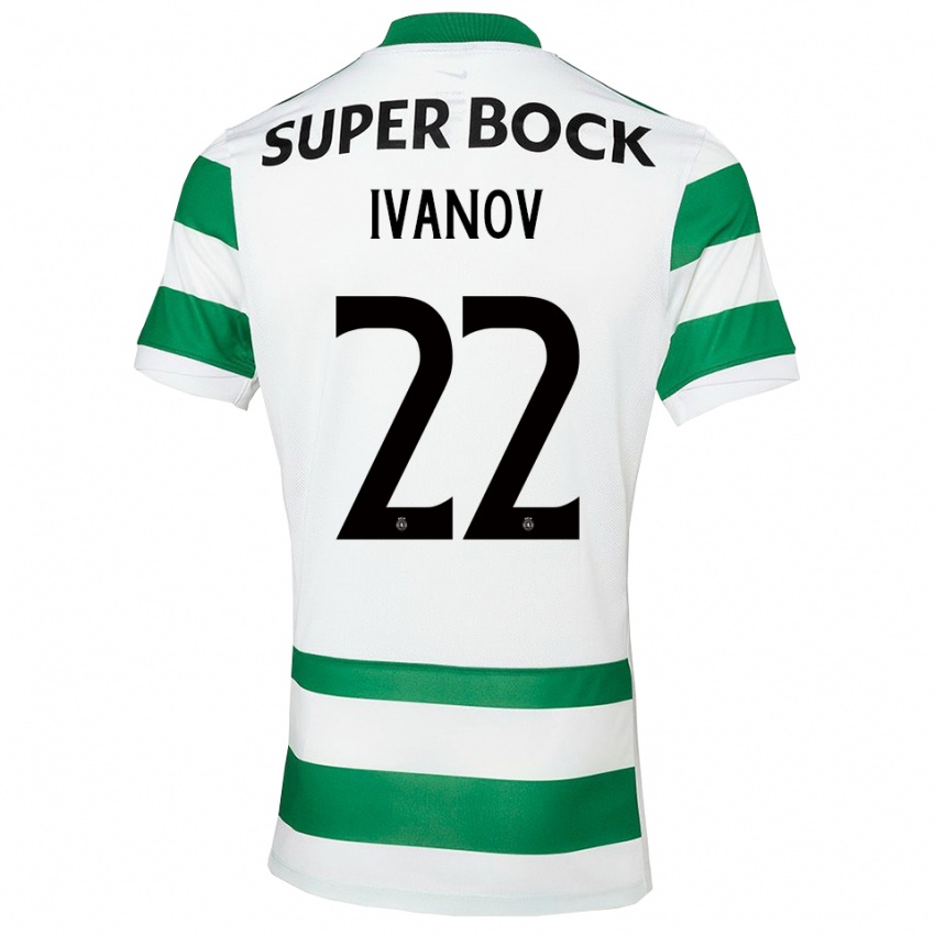 גברים דוד איבנוב #22 ירוק לבן ג'רזי ביתית 2025/26 חולצה קצרה