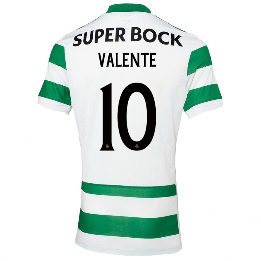 גברים João Valente #10 ירוק לבן ג'רזי ביתית 2025/26 חולצה קצרה