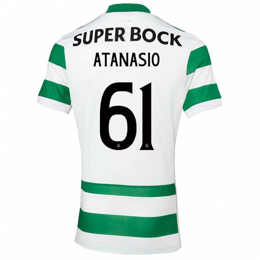 גברים אתנסיוס #61 ירוק לבן ג'רזי ביתית 2025/26 חולצה קצרה