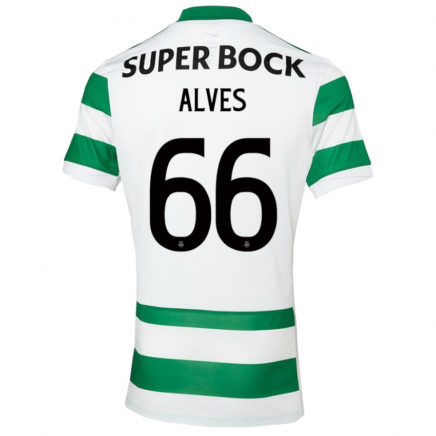 גברים מיגואל אלבס #66 ירוק לבן ג'רזי ביתית 2025/26 חולצה קצרה