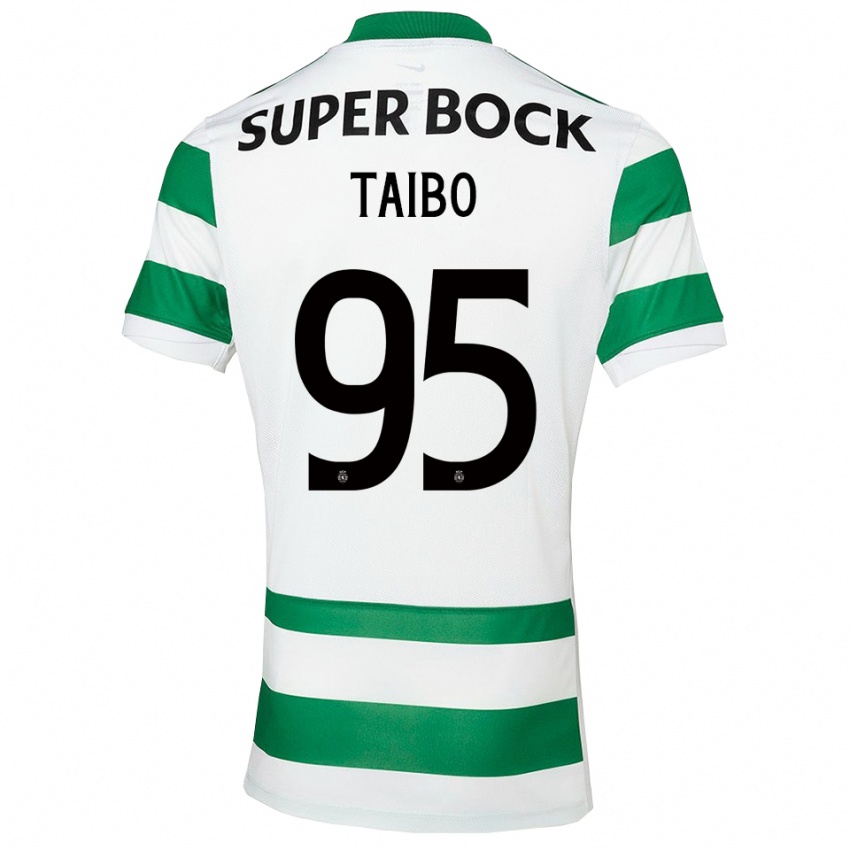 גברים לוקס טאיבו דומינגז #95 ירוק לבן ג'רזי ביתית 2025/26 חולצה קצרה