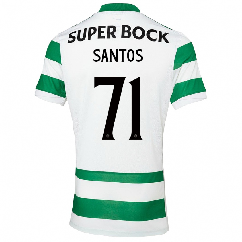 גברים דנילסון קורייה גונסלווש טבארס סנטוס #71 ירוק לבן ג'רזי ביתית 2025/26 חולצה קצרה