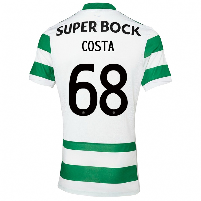 גברים דניאל קוסטה #68 ירוק לבן ג'רזי ביתית 2025/26 חולצה קצרה
