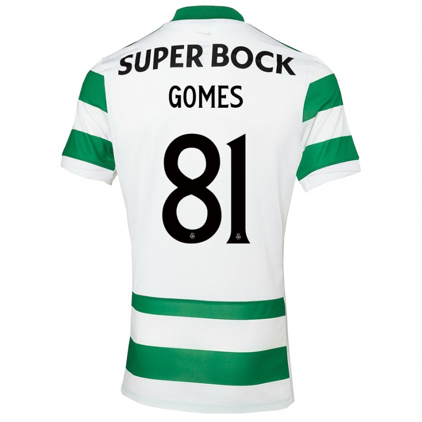 גברים סלבדור גומס #81 ירוק לבן ג'רזי ביתית 2025/26 חולצה קצרה