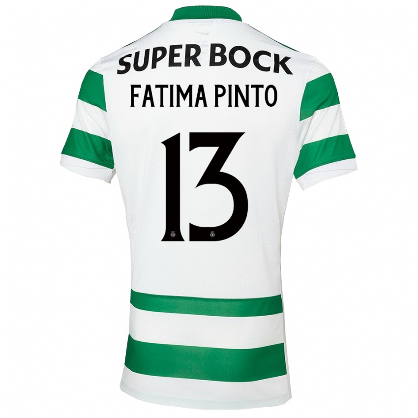 גברים פאטימה פינטו #13 ירוק לבן ג'רזי ביתית 2025/26 חולצה קצרה