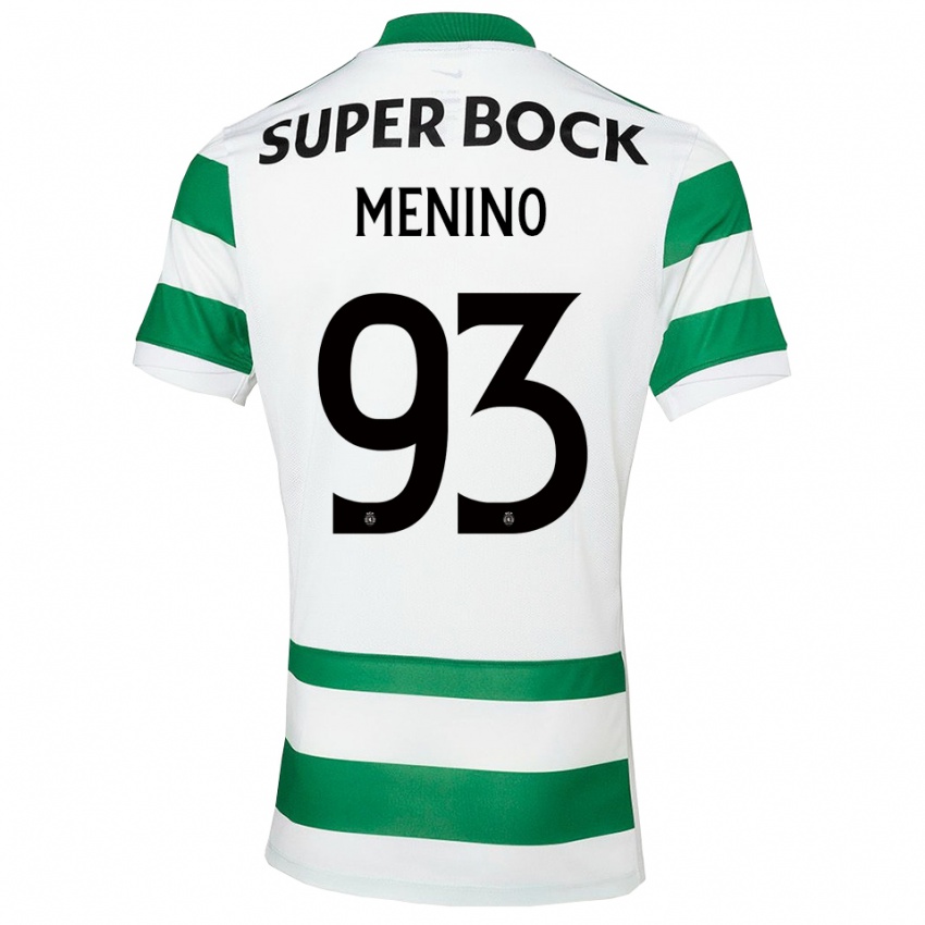 גברים Miguel Menino #93 ירוק לבן ג'רזי ביתית 2025/26 חולצה קצרה