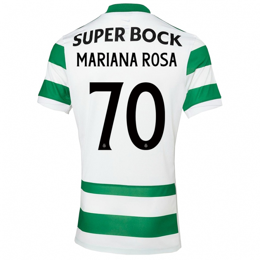 גברים מריאנה סילבה פינטו וילאסה דה רוזה #70 ירוק לבן ג'רזי ביתית 2025/26 חולצה קצרה