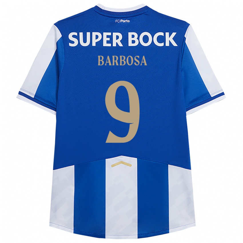 גברים Rodrigo Barbosa #9 כחול לבן ג'רזי ביתית 2025/26 חולצה קצרה