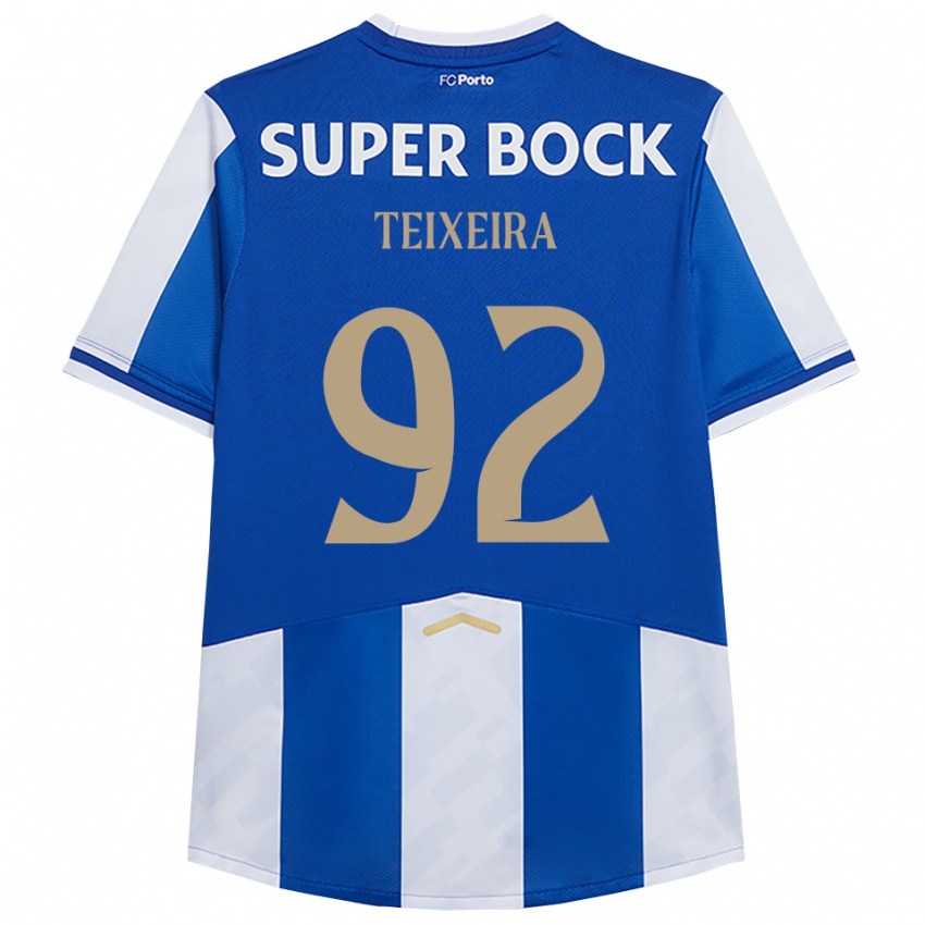 גברים ז'ואאו טשיירה #92 כחול לבן ג'רזי ביתית 2025/26 חולצה קצרה