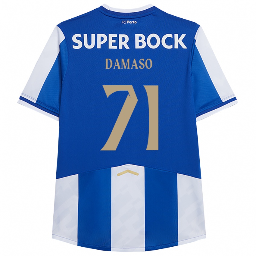 גברים Nico Damaso #71 כחול לבן ג'רזי ביתית 2025/26 חולצה קצרה
