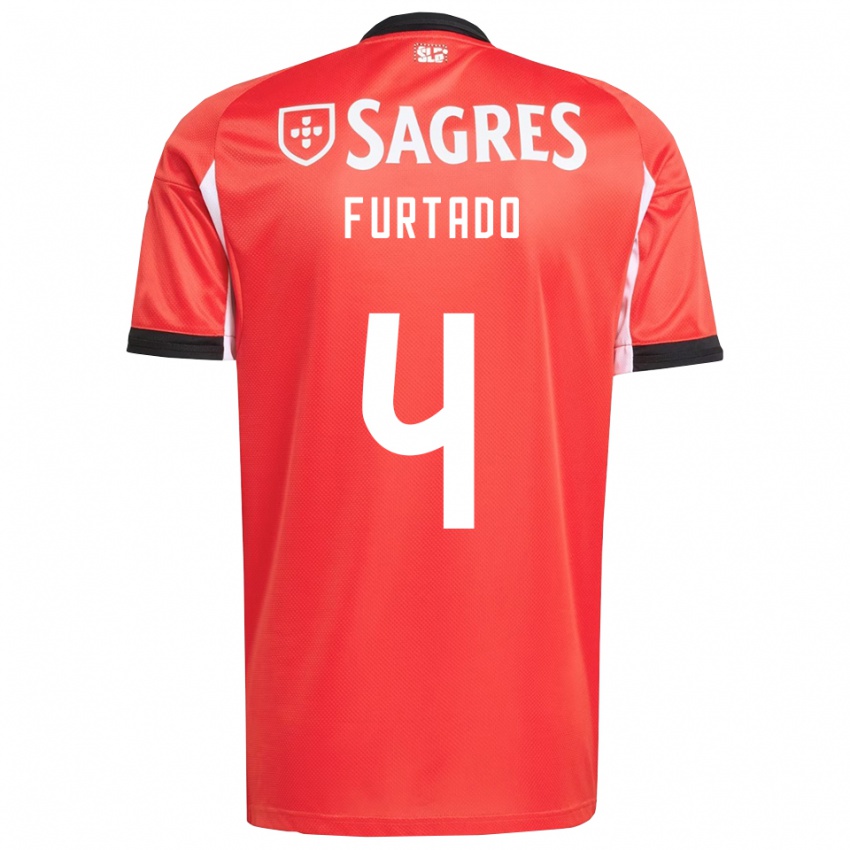 גברים Mauro Furtado #4 אדום לבן ג'רזי ביתית 2025/26 חולצה קצרה