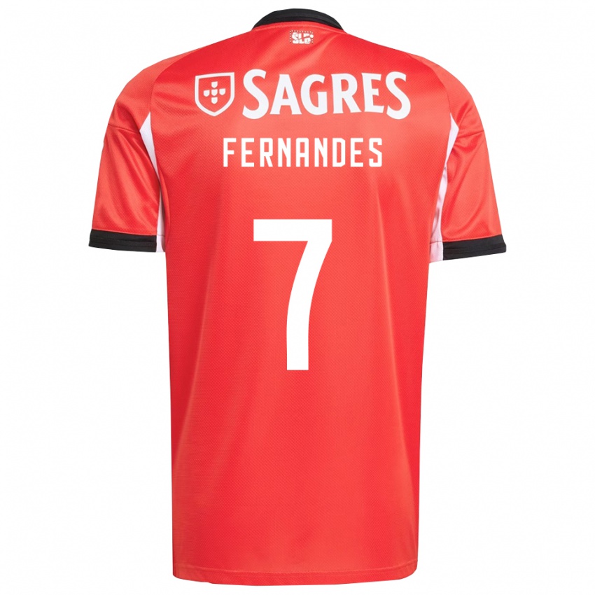 גברים Ricardo Fernandes #7 אדום לבן ג'רזי ביתית 2025/26 חולצה קצרה