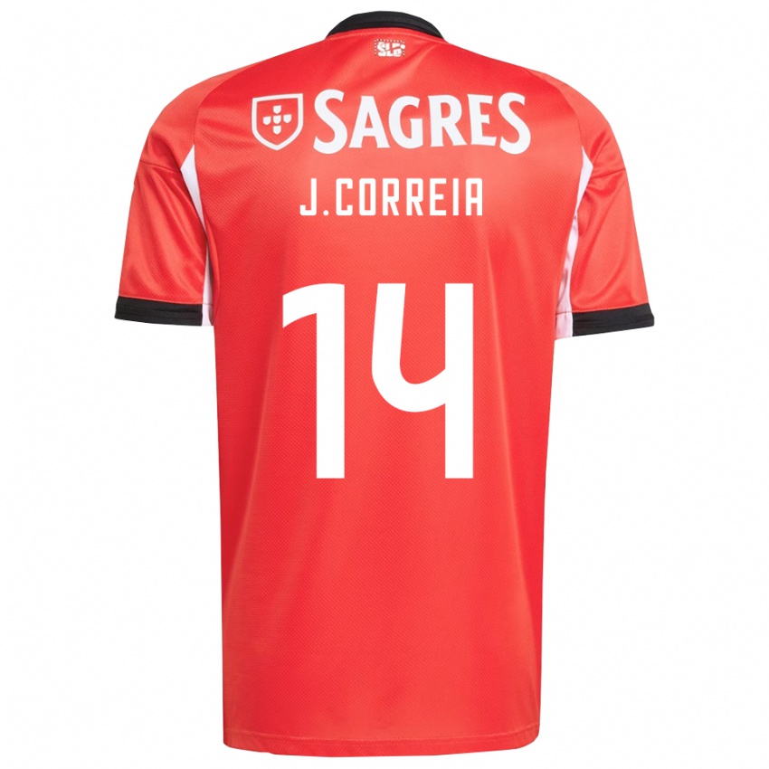 גברים Juvenal Correia #14 אדום לבן ג'רזי ביתית 2025/26 חולצה קצרה