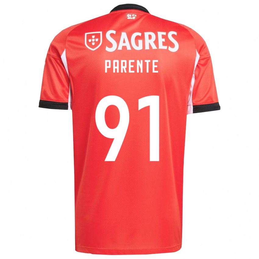 גברים Tiago Parente #91 אדום לבן ג'רזי ביתית 2025/26 חולצה קצרה