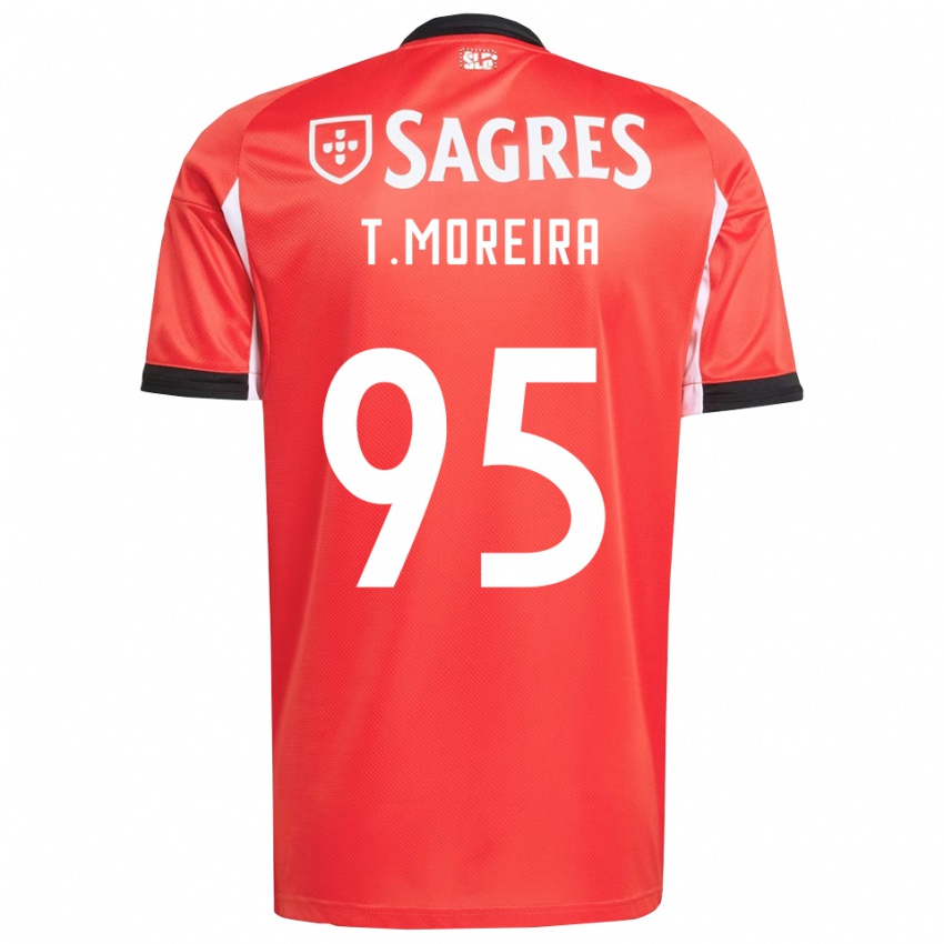 גברים Tomás Moreira #95 אדום לבן ג'רזי ביתית 2025/26 חולצה קצרה