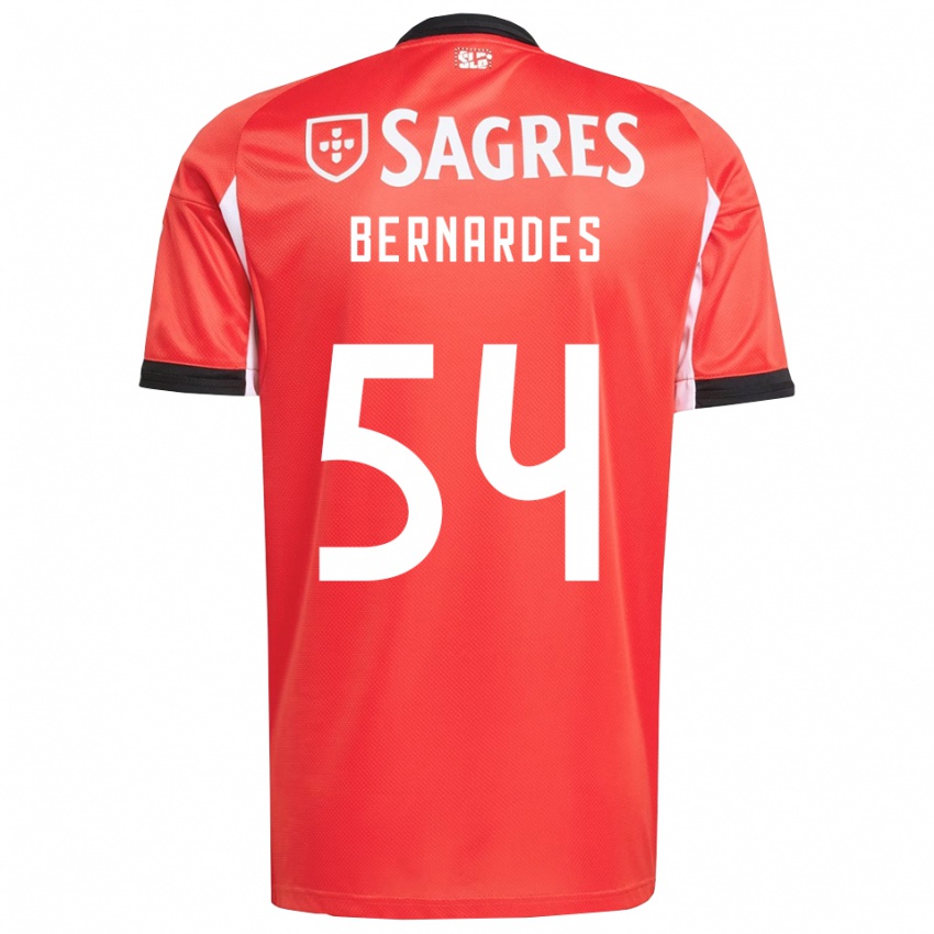 גברים Bernardes #54 אדום לבן ג'רזי ביתית 2025/26 חולצה קצרה