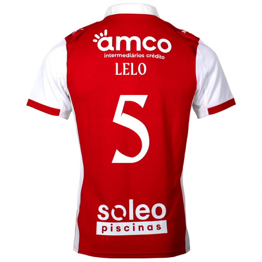 גברים לאונרדו ללו #5 אדום לבן ג'רזי ביתית 2025/26 חולצה קצרה