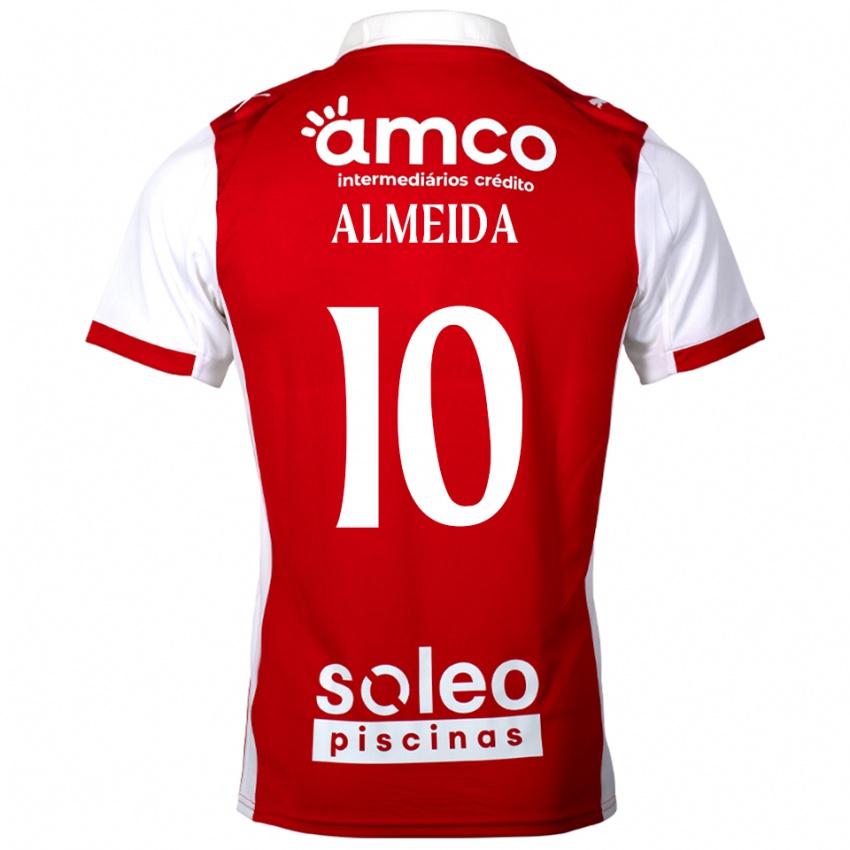 גברים Vitória Almeida #10 אדום לבן ג'רזי ביתית 2025/26 חולצה קצרה