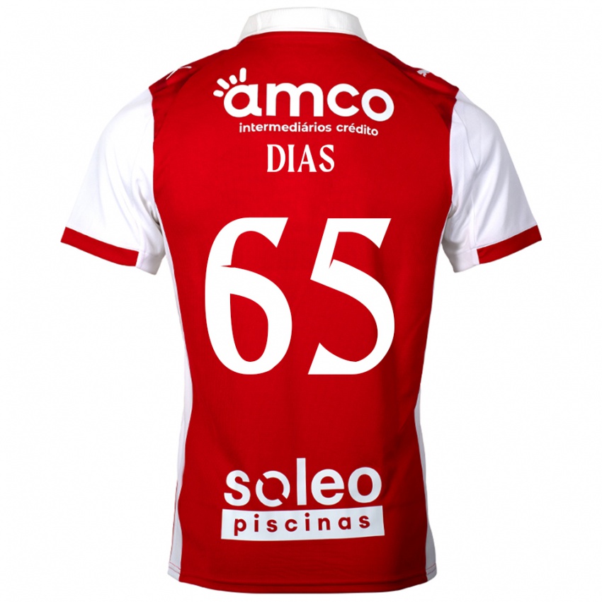 גברים Leandro Dias #65 אדום לבן ג'רזי ביתית 2025/26 חולצה קצרה