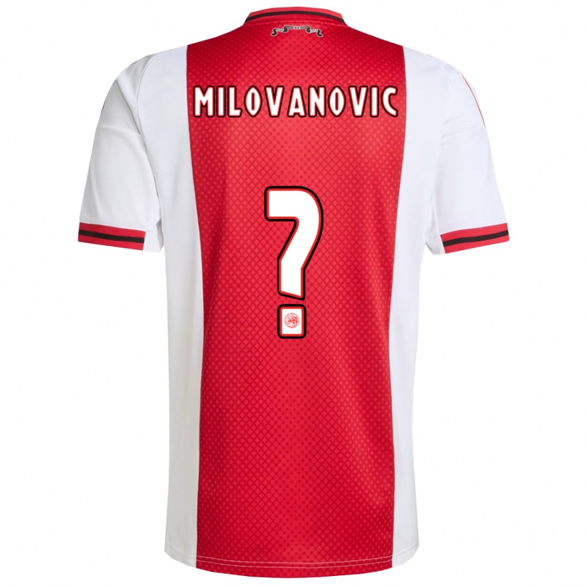 גברים Mateja Milovanovic #0 אדום לבן ג'רזי ביתית 2025/26 חולצה קצרה