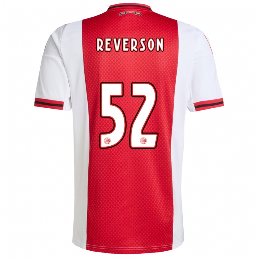 גברים Paul Reverson #52 אדום לבן ג'רזי ביתית 2025/26 חולצה קצרה