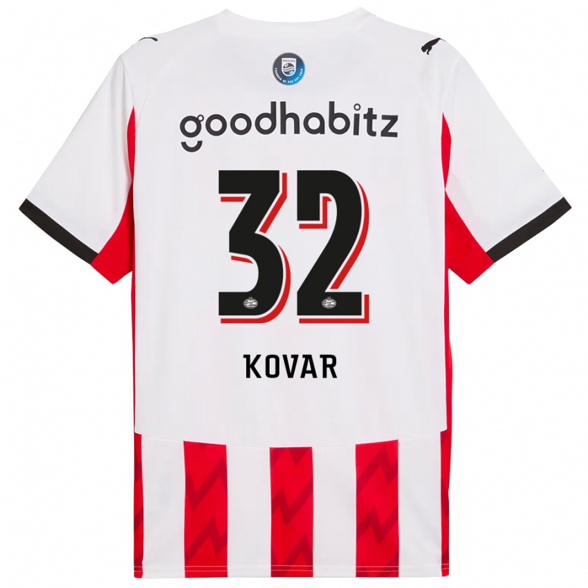 גברים מאטיי קובאר #32 אדום לבן ג'רזי ביתית 2025/26 חולצה קצרה