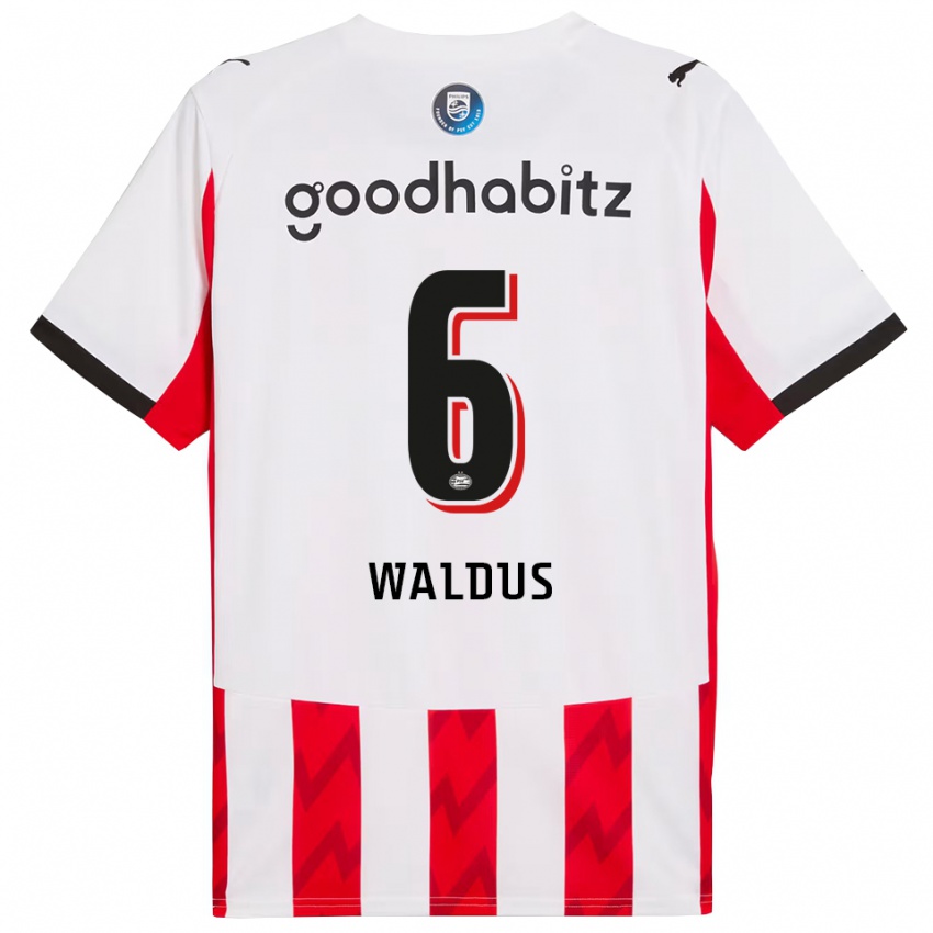 גברים מרושקה ולדוס #6 אדום לבן ג'רזי ביתית 2025/26 חולצה קצרה