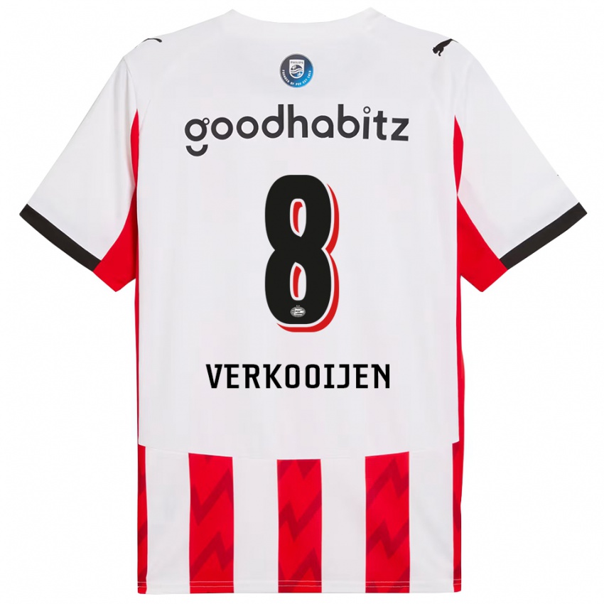 גברים ניקולס ורקויג׳ן #8 אדום לבן ג'רזי ביתית 2025/26 חולצה קצרה