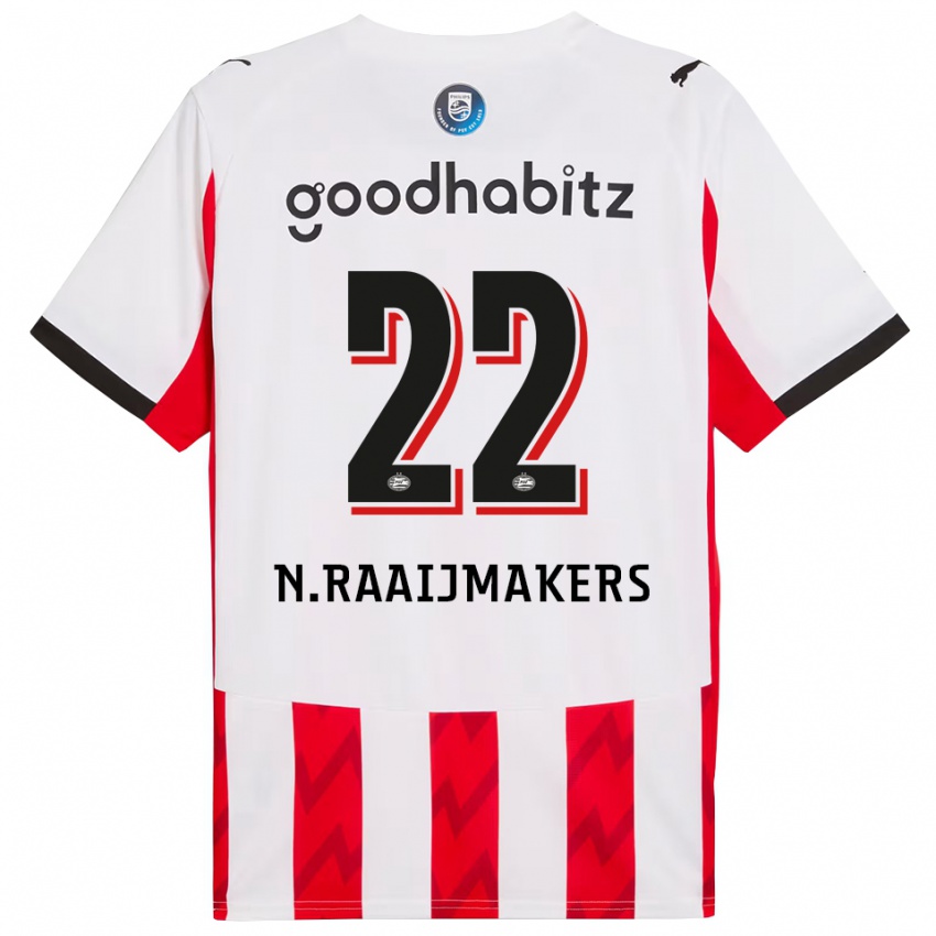 גברים Niels Raaijmakers #22 אדום לבן ג'רזי ביתית 2025/26 חולצה קצרה