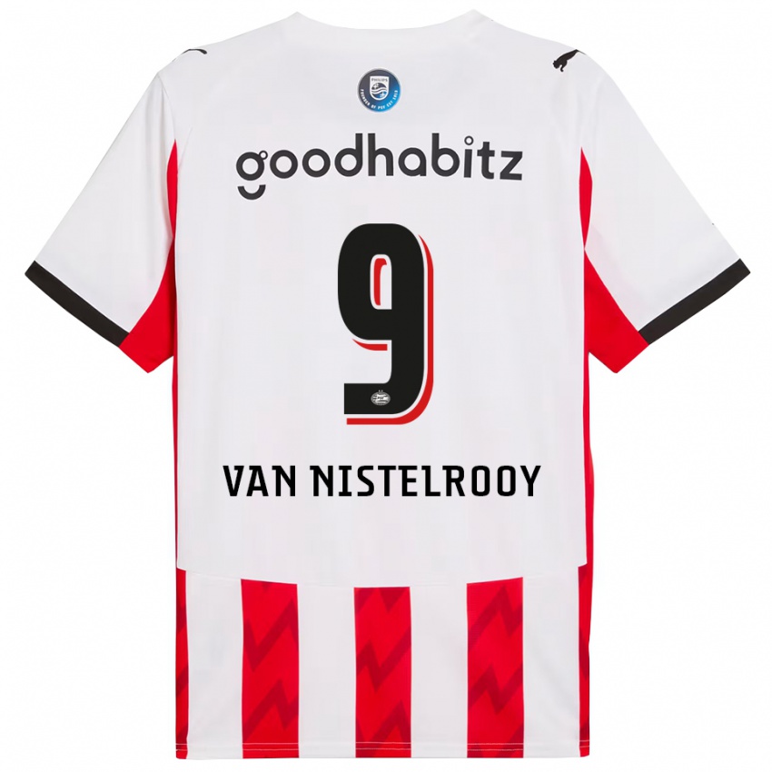 גברים ליאם ואן ניסטלרוי #9 אדום לבן ג'רזי ביתית 2025/26 חולצה קצרה