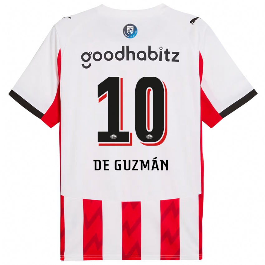 גברים ג׳יידן נואה די גוסמן #10 אדום לבן ג'רזי ביתית 2025/26 חולצה קצרה