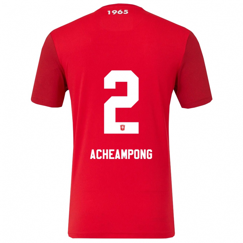 גברים Sage Acheampong #2 אדום לבן ג'רזי ביתית 2025/26 חולצה קצרה