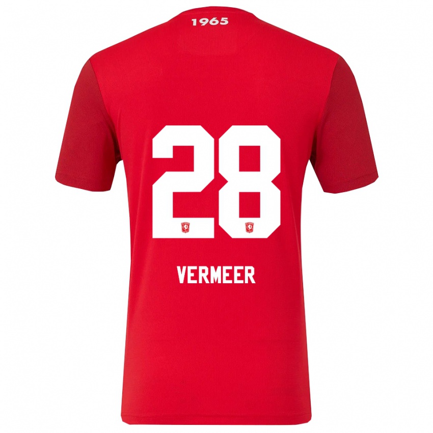 גברים סופי ריאן ורמיר #28 אדום לבן ג'רזי ביתית 2025/26 חולצה קצרה