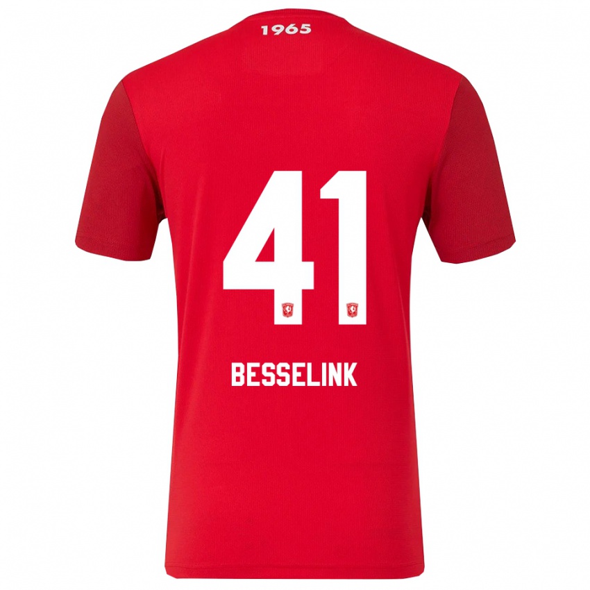 גברים ג'יס בסלינק #41 אדום לבן ג'רזי ביתית 2025/26 חולצה קצרה