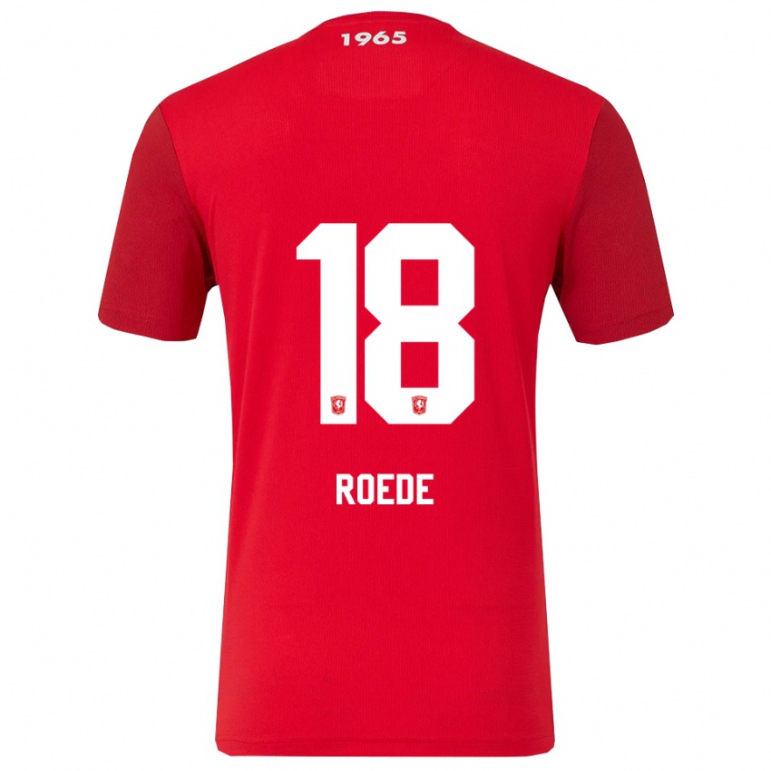 גברים Melle Roede #18 אדום לבן ג'רזי ביתית 2025/26 חולצה קצרה