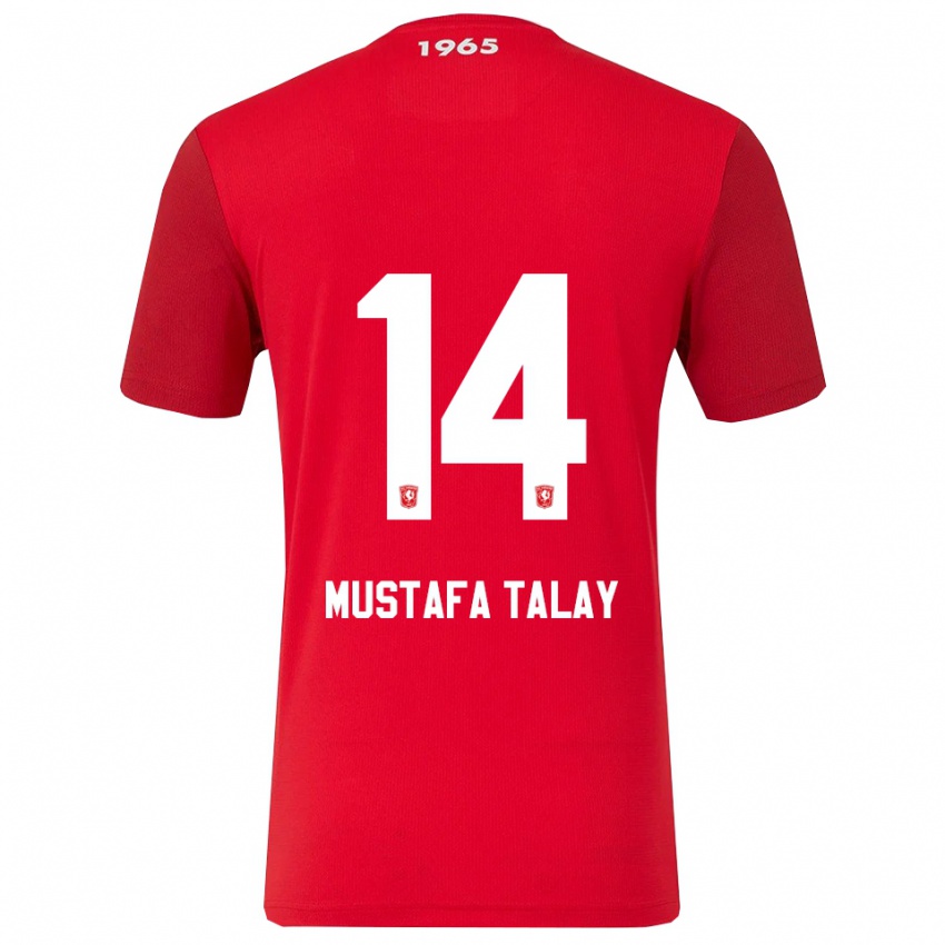 גברים Kaan Mustafa Talay #14 אדום לבן ג'רזי ביתית 2025/26 חולצה קצרה