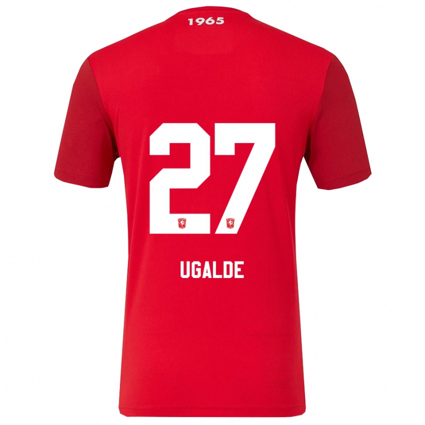 גברים מנפרד אוגלדה #27 אדום לבן ג'רזי ביתית 2025/26 חולצה קצרה