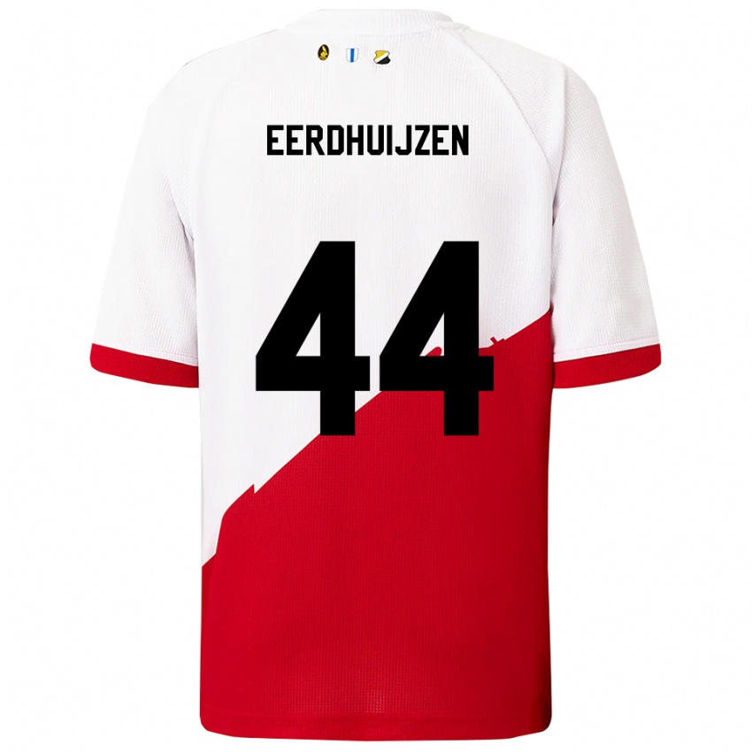 גברים Mike Eerdhuijzen #44 לבן אדום ג'רזי ביתית 2025/26 חולצה קצרה