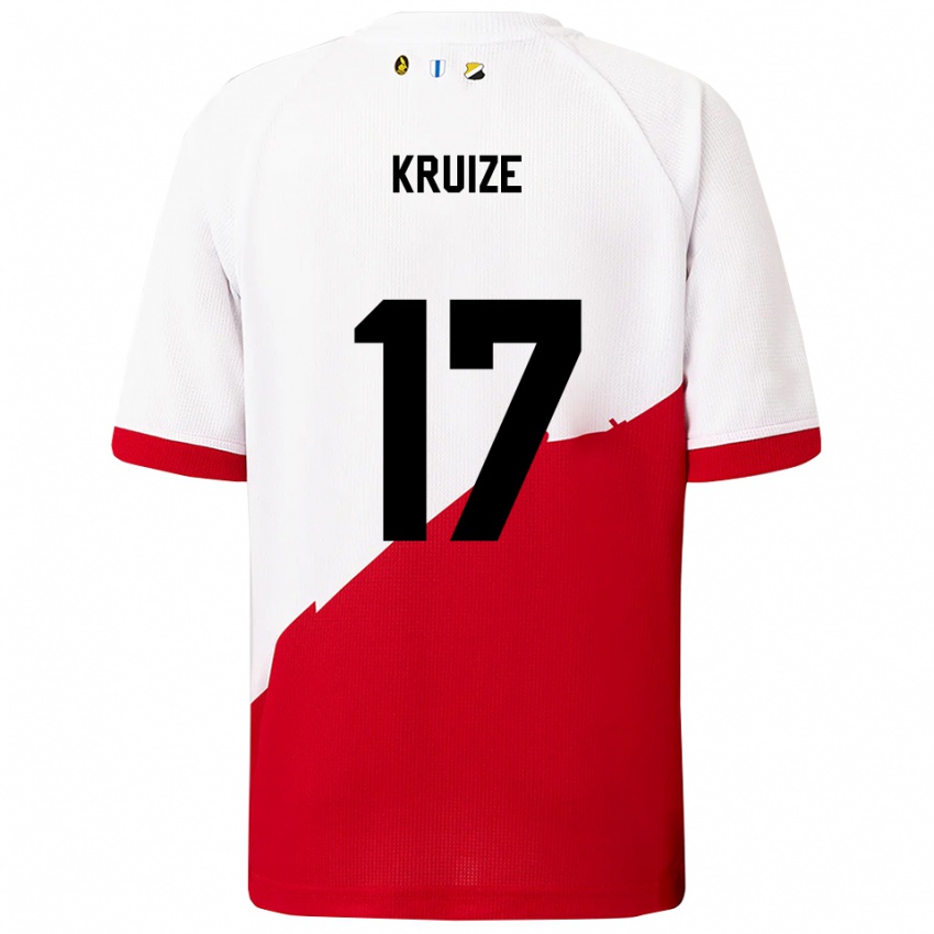 גברים Elisha Kruize #17 לבן אדום ג'רזי ביתית 2025/26 חולצה קצרה