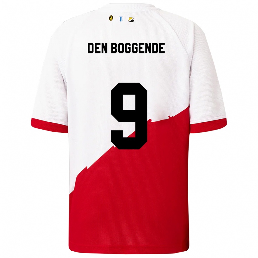 גברים Tijn Den Boggende #9 לבן אדום ג'רזי ביתית 2025/26 חולצה קצרה