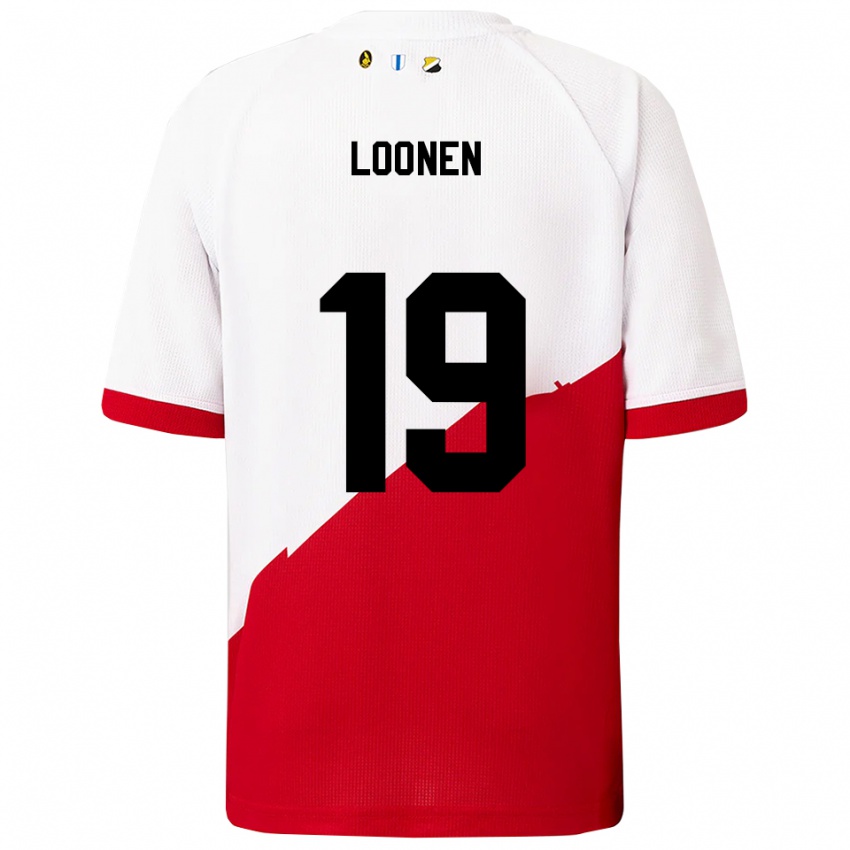גברים Lobke Loonen #19 לבן אדום ג'רזי ביתית 2025/26 חולצה קצרה